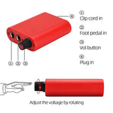 Portable Mini Tattoo Power Supply with Power Cord for Tattoo Machine Red