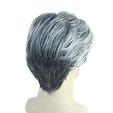 Max 10'' Short Straight Men's Wigs Side Part Synthetic Cosplay Wig with Wig Cap