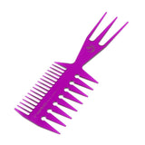 Maxbell 3-in-1 Men's Oily Hair Pick Comb Dye Hairdressing Styling Wide Tooth Purple - Aladdin Shoppers