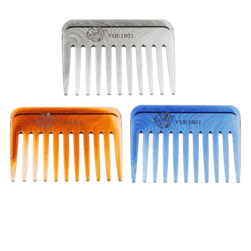 Maxbell Wide-Teeth Detangling Curly Hair Comb Mens Back Head Styling Oil Comb Gray - Aladdin Shoppers