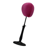 Adjustable Tabletop Hat Stand Mannequin Wig Cap Display Stand Rose Red