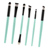 Max 6pcs Soft Synthetic Eye Shadow Makeup Brush Kit for Eye Shader Eyeliner Green Black