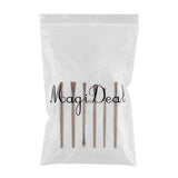 Max 6pcs Soft Synthetic Eye Shadow Makeup Brush Kit for Eye Shader Eyeliner Golden Coffee