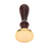 Max Exquisite Copper Sealing Wax Seal Stamp Wood Handle Patternless 04
