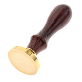 Max Exquisite Copper Sealing Wax Seal Stamp Wood Handle Patternless 04