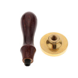 Max Exquisite Copper Sealing Wax Seal Stamp Wood Handle Patternless 04