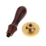 Max Exquisite Copper Sealing Wax Seal Stamp Wood Handle Patternless 04