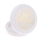 Max Empty Pressed Powder Case Makeup Blusher Cosmetic Jar Container with Mirror White