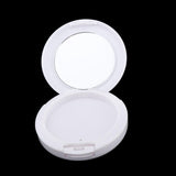 Max Empty Pressed Powder Case Makeup Blusher Cosmetic Jar Container with Mirror White