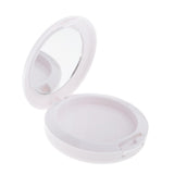 Max Empty Pressed Powder Case Makeup Blusher Cosmetic Jar Container with Mirror White