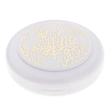 Max Empty Pressed Powder Case Makeup Blusher Cosmetic Jar Container with Mirror White