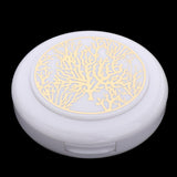 Max Empty Pressed Powder Case Makeup Blusher Cosmetic Jar Container with Mirror White
