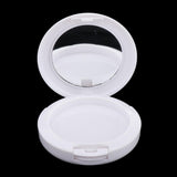 Max Empty Pressed Powder Case Makeup Blusher Cosmetic Jar Container with Mirror White