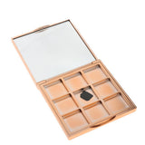 Max Empty Makeup Palette for Eyeshadow Blusher Concealer Cosmetic 9 Slots Yellow