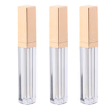 3Pcs 4ml Empty Lip Gloss Lipstick Tubes for Sample Refillable Copper Gold