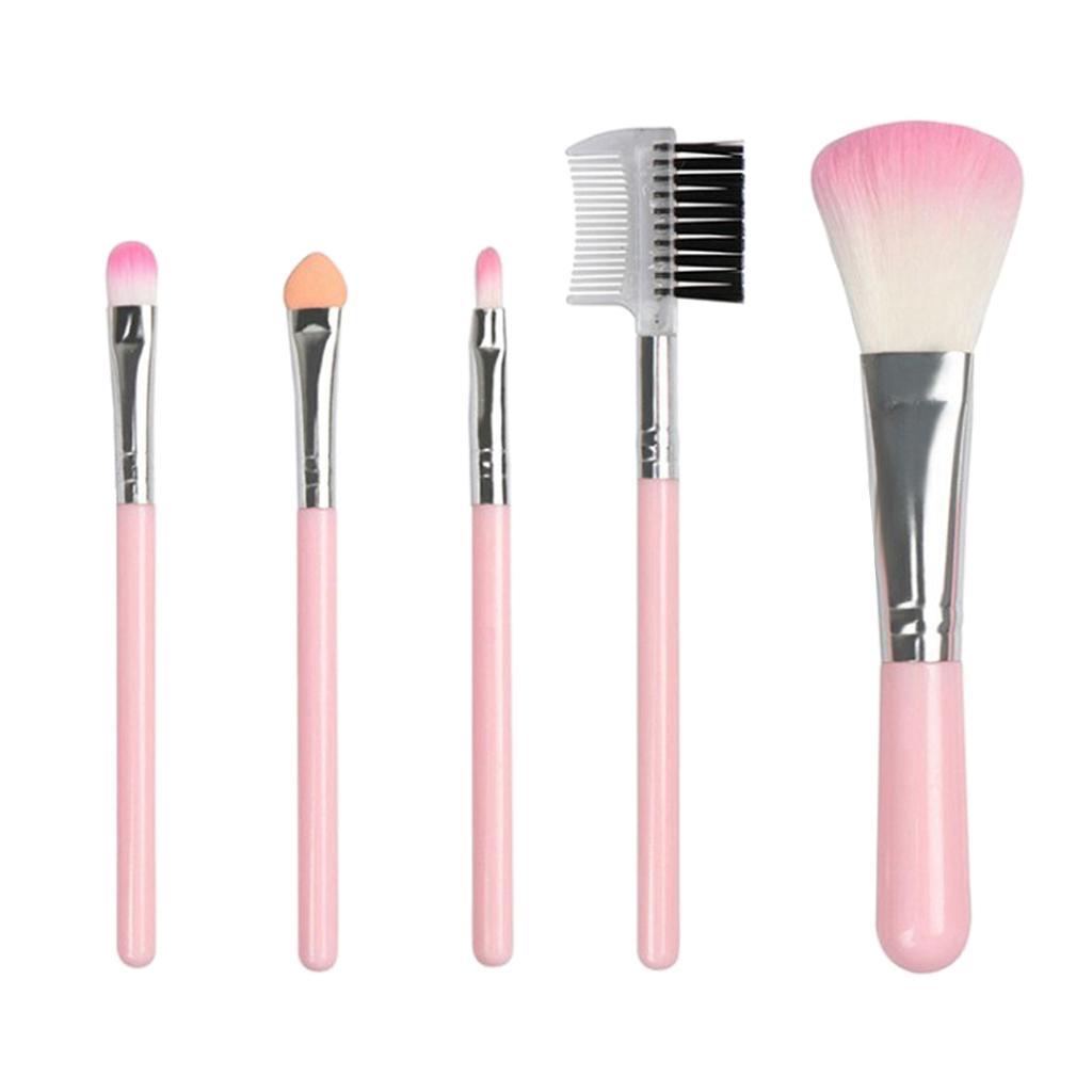 5 Pieces Fluffy Makeup Brushes Eyeshadow Applicator Cream Blending Brush Kit