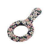 Max Vintage Style Round Handheld Travel Makeup Mirror Compact Vanity Mirror Pattern 2