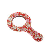 Max Vintage Style Round Handheld Travel Makeup Mirror Compact Vanity Mirror Pattern 3
