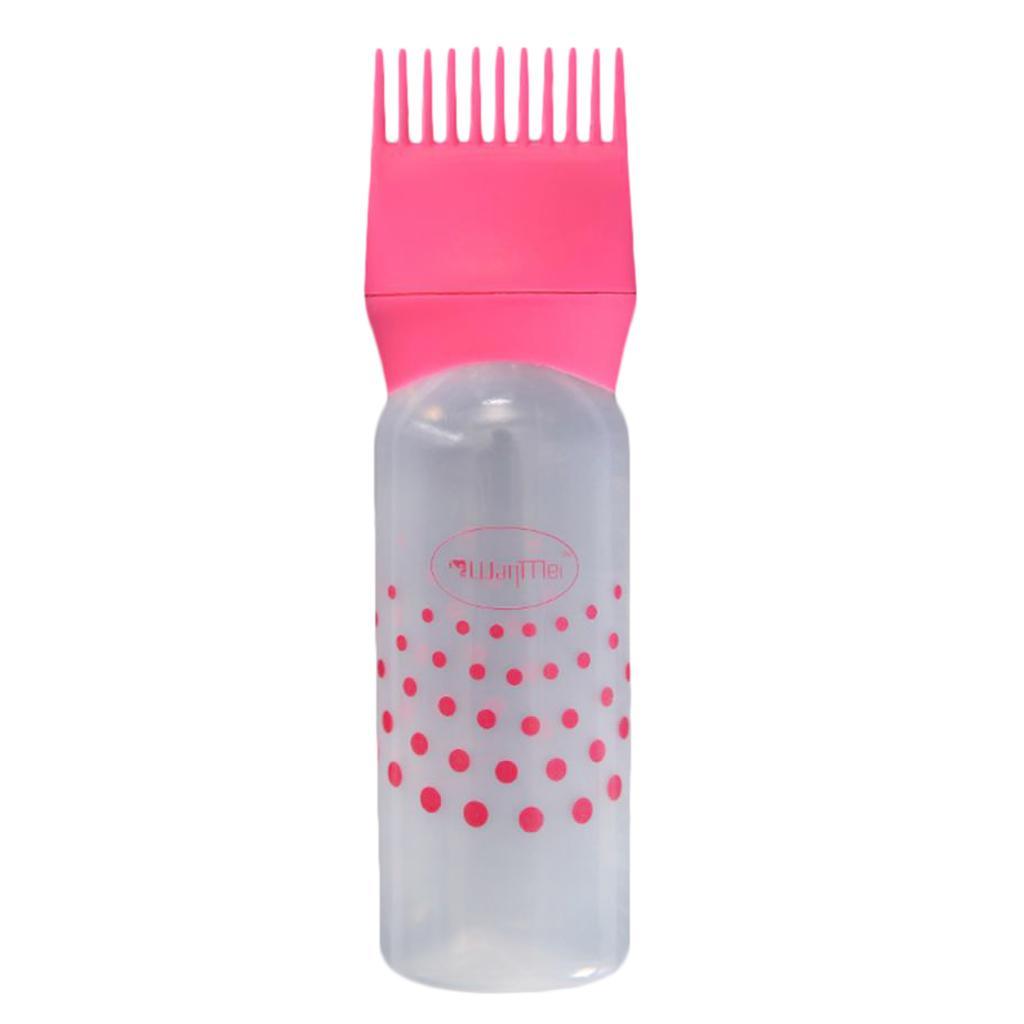 Maxbell Empty Hair Dye Applicator Dispenser Brush Salon Coloring Bottle 120ml Pink - Aladdin Shoppers