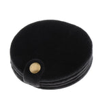 Max Cute Double Sided Travel Folding Pocket Compact Round Makeup Cosmetic Mirror Black