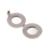 Max Cute Double Sided Travel Folding Pocket Compact Round Makeup Cosmetic Mirror Beige