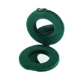 Max Cute Double Sided Travel Folding Pocket Compact Round Makeup Cosmetic Mirror Dark Green