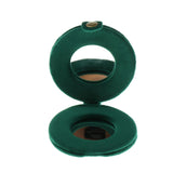Max Cute Double Sided Travel Folding Pocket Compact Round Makeup Cosmetic Mirror Dark Green