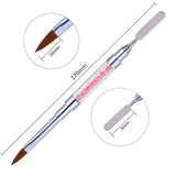 Poly Gel Nail Brush Dual-Ended Poly Acrylic UV Gel Extension Builder Pen Pink