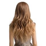 Max 24" Fashion Long Wavy Loose Body Wave Women Natural Wigs Center Parting Wig