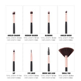Max 16 Pcs Makeup Brush Set w/Bag for Eye shadow Blusher Face Powder Foundation
