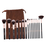 Max 16 Pcs Makeup Brush Set w/Bag for Eye shadow Blusher Face Powder Foundation