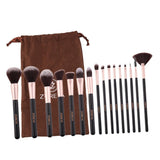 Max 16 Pcs Makeup Brush Set w/Bag for Eye shadow Blusher Face Powder Foundation