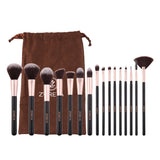 Max 16 Pcs Makeup Brush Set w/Bag for Eye shadow Blusher Face Powder Foundation