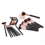 Max 16 Pcs Makeup Brush Set w/Bag for Eye shadow Blusher Face Powder Foundation