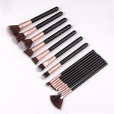 Max 16 Pcs Makeup Brush Set w/Bag for Eye shadow Blusher Face Powder Foundation