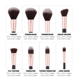 Max 16 Pcs Makeup Brush Set w/Bag for Eye shadow Blusher Face Powder Foundation