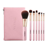 Max 7x Beauty Makeup Cosmetic Brushes Loose Powder Eyebrow Brush w/ Zipper Bag