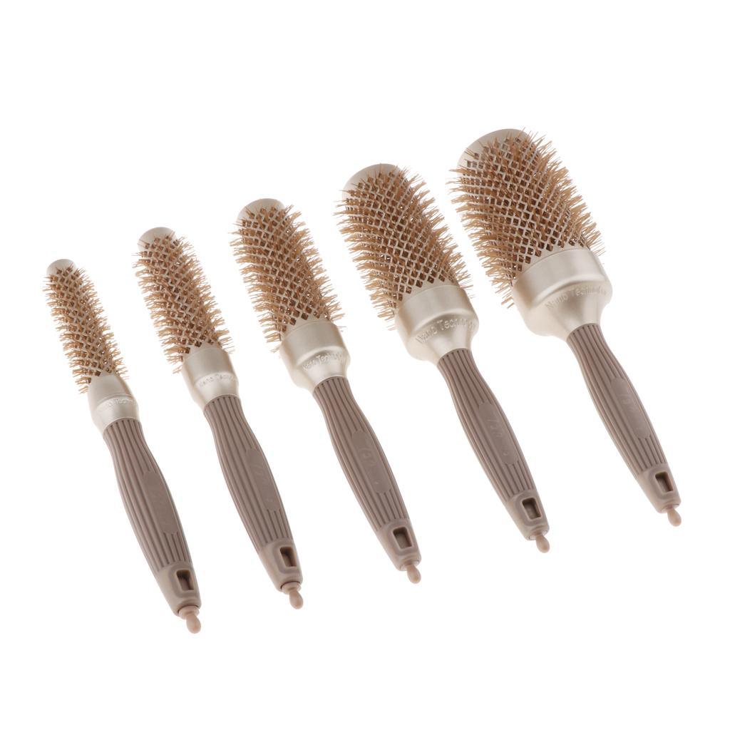 Maxbell Professional Ceramic Round Hair Brush Curling Hair Comb Styling Tool 01 - Aladdin Shoppers