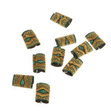 Maxbell 10x Knitted Fabric Hair Dreadlock Beads Tubes For DIY Braids Pendants 07 - Aladdin Shoppers