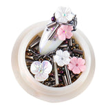 Maxbell 3D Nail Art Decoration Mixed Faux Shell Flowers Sequins Rivet Beads Stone 04