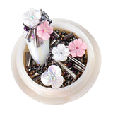 Maxbell 3D Nail Art Decoration Mixed Faux Shell Flowers Sequins Rivet Beads Stone 04
