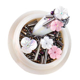 Maxbell 3D Nail Art Decoration Mixed Faux Shell Flowers Sequins Rivet Beads Stone 04