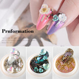 Maxbell 3D Nail Art Decoration Mixed Faux Shell Flowers Sequins Rivet Beads Stone 04