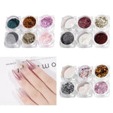 Maxbell 6 Boxes Holographic Mermaid Nail Art Glitter Powder Sequins Flakes Paillette 01