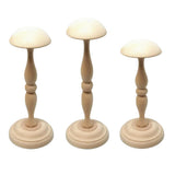 Max Vintage Wooden Wig Cap Helmet Hat Rack Holder Display Stands Free Standing L