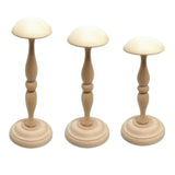 Max Vintage Wooden Wig Cap Helmet Hat Rack Holder Display Stands Free Standing L