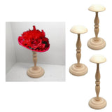 Max Vintage Wooden Wig Cap Helmet Hat Rack Holder Display Stands Free Standing L