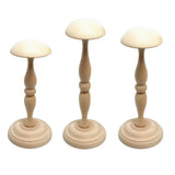 Max Vintage Wooden Wig Cap Helmet Hat Rack Holder Display Stands Free Standing L