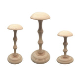 Max Vintage Style Wood Wooden Wig Cap Helmet Hat Rack Holder Display Stands L