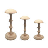 Max Vintage Style Wood Wooden Wig Cap Helmet Hat Rack Holder Display Stands L
